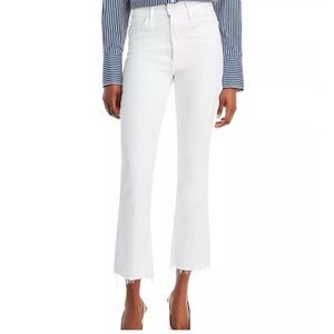 Mother The Hustler Ankle Fray Women's White Jeans Size 26